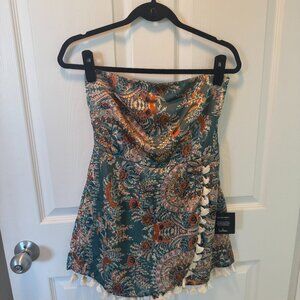 Bohemian Perfection Strapless Floral Romper - NEVER WORN